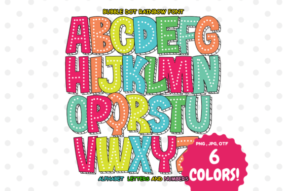 Bubble Dot Rainbow: A Playful Font for Creative Projects