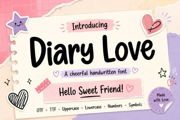 Diary Love: The Handwritten Font for Warm, Friendly Designs