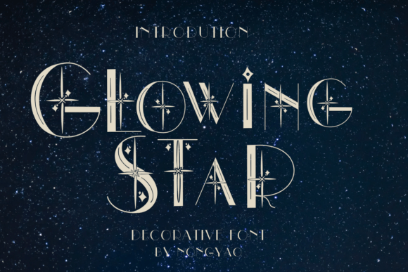 Glowing Star: A Decorative Font for Creative and Commercial Projects