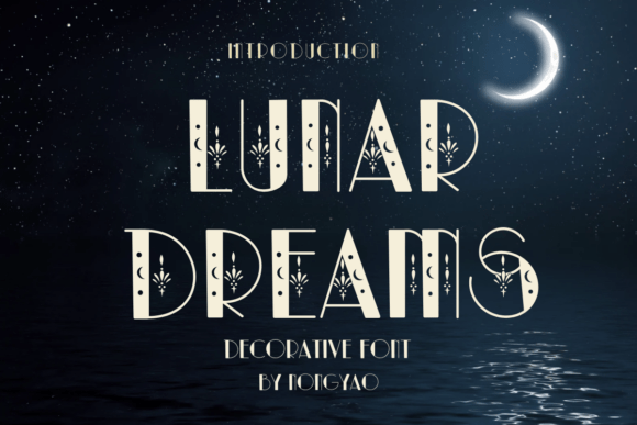 Lunar Dreams: A Decorative Font for Whimsical & Modern Designs