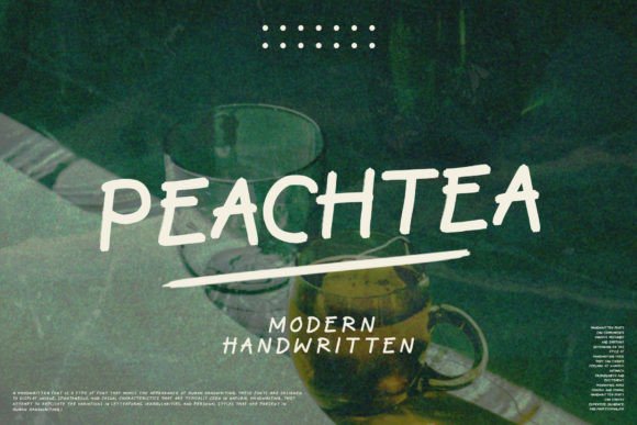Peachtea: The Modern Handwriting Font with a Refreshing Vibe